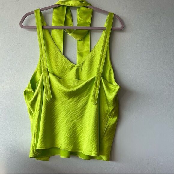 NWT Windfang Tank Top Neon The Empower Satin Cami Adjustable Straps - Picture 2 of 9